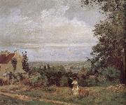 Camille Pissarro Road Vehe peaceful nearby scenery oil painting